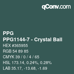 Color code: PPG - PPG1144-7 - Crystal Ball | qconv.com