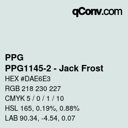 カラーコード: PPG - PPG1145-2 - Jack Frost | qconv.com