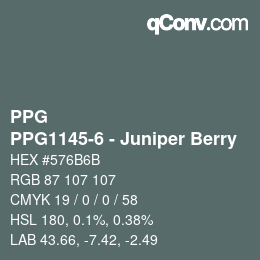 Code couleur: PPG - PPG1145-6 - Juniper Berry | qconv.com