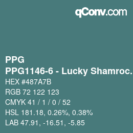 Color code: PPG - PPG1146-6 - Lucky Shamrock | qconv.com