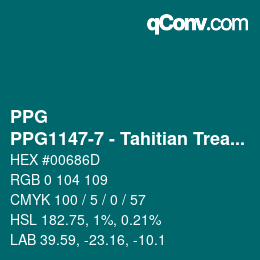 Color code: PPG - PPG1147-7 - Tahitian Treat | qconv.com