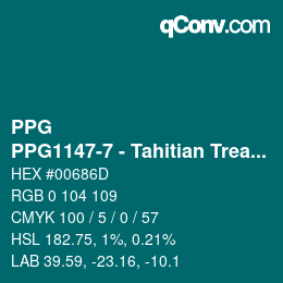 カラーコード: PPG - PPG1147-7 - Tahitian Treat | qconv.com