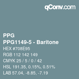 カラーコード: PPG - PPG1149-5 - Baritone | qconv.com