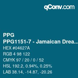 Color code: PPG - PPG1151-7 - Jamaican Dream | qconv.com