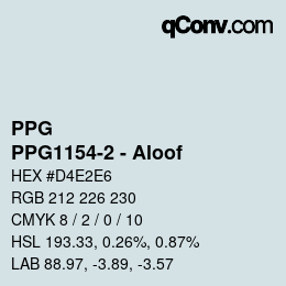 Color code: PPG - PPG1154-2 - Aloof | qconv.com