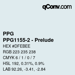 Color code: PPG - PPG1155-2 - Prelude | qconv.com