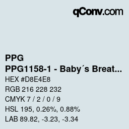Farbcode: PPG - PPG1158-1 - Baby´s Breath | qconv.com