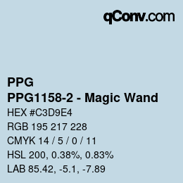 カラーコード: PPG - PPG1158-2 - Magic Wand | qconv.com