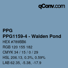 Color code: PPG - PPG1159-4 - Walden Pond | qconv.com