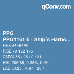 Farbcode: PPG - PPG1161-5 - Ship´s Harbor | qconv.com