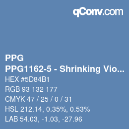 Farbcode: PPG - PPG1162-5 - Shrinking Violet | qconv.com
