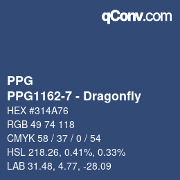 Color code: PPG - PPG1162-7 - Dragonfly | qconv.com