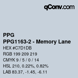 Color code: PPG - PPG1163-2 - Memory Lane | qconv.com
