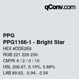 Farbcode: PPG - PPG1166-1 - Bright Star | qconv.com