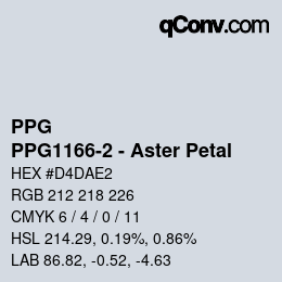 Color code: PPG - PPG1166-2 - Aster Petal | qconv.com
