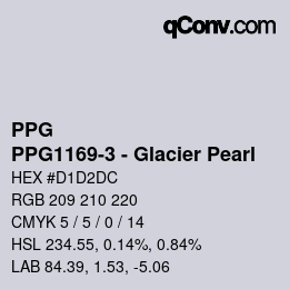 Color code: PPG - PPG1169-3 - Glacier Pearl | qconv.com