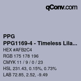 Color code: PPG - PPG1169-4 - Timeless Lilac | qconv.com