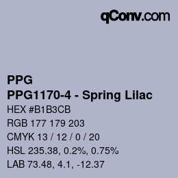 Farbcode: PPG - PPG1170-4 - Spring Lilac | qconv.com