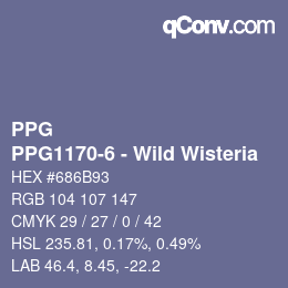 Color code: PPG - PPG1170-6 - Wild Wisteria | qconv.com