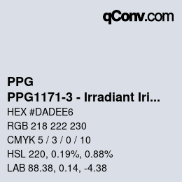 Farbcode: PPG - PPG1171-3 - Irradiant Iris | qconv.com
