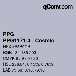 カラーコード: PPG - PPG1171-4 - Cosmic | qconv.com
