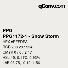 Color code: PPG - PPG1172-1 - Snow Storm | qconv.com
