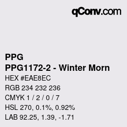 Color code: PPG - PPG1172-2 - Winter Morn | qconv.com