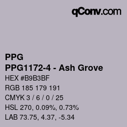 Color code: PPG - PPG1172-4 - Ash Grove | qconv.com