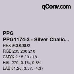 Color code: PPG - PPG1174-3 - Silver Chalice | qconv.com