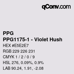 Farbcode: PPG - PPG1175-1 - Violet Hush | qconv.com