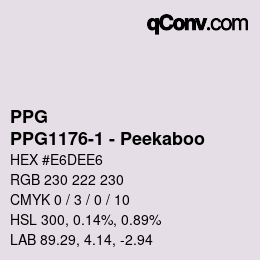 Color code: PPG - PPG1176-1 - Peekaboo | qconv.com
