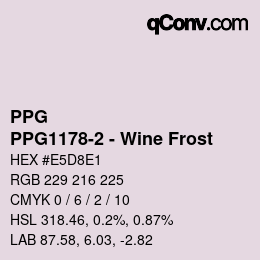 Color code: PPG - PPG1178-2 - Wine Frost | qconv.com