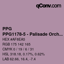 Color code: PPG - PPG1178-5 - Palisade Orchid | qconv.com