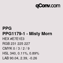 Color code: PPG - PPG1179-1 - Misty Morn | qconv.com