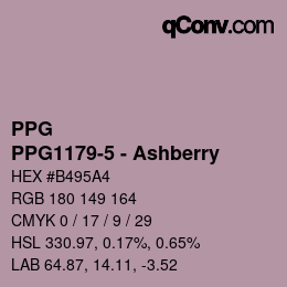 カラーコード: PPG - PPG1179-5 - Ashberry | qconv.com