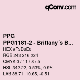 カラーコード: PPG - PPG1181-2 - Brittany´s Bow | qconv.com