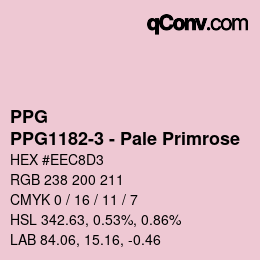 Color code: PPG - PPG1182-3 - Pale Primrose | qconv.com