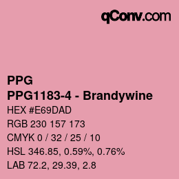 Color code: PPG - PPG1183-4 - Brandywine | qconv.com