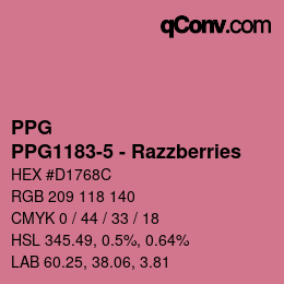 カラーコード: PPG - PPG1183-5 - Razzberries | qconv.com