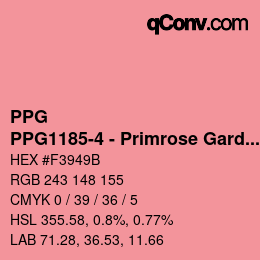 カラーコード: PPG - PPG1185-4 - Primrose Garden | qconv.com