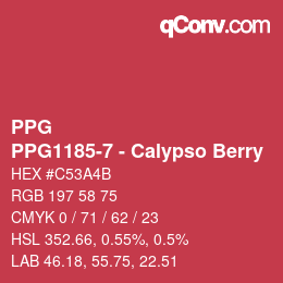 Color code: PPG - PPG1185-7 - Calypso Berry | qconv.com