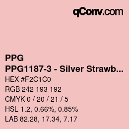 Color code: PPG - PPG1187-3 - Silver Strawberry | qconv.com
