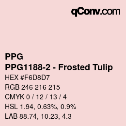 Color code: PPG - PPG1188-2 - Frosted Tulip | qconv.com