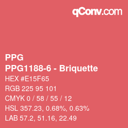 カラーコード: PPG - PPG1188-6 - Briquette | qconv.com