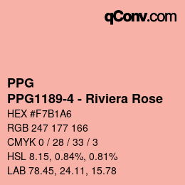Color code: PPG - PPG1189-4 - Riviera Rose | qconv.com
