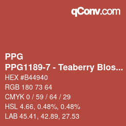 Color code: PPG - PPG1189-7 - Teaberry Blossom | qconv.com