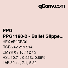 カラーコード: PPG - PPG1190-2 - Ballet Slipper | qconv.com