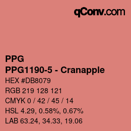 Código de color: PPG - PPG1190-5 - Cranapple | qconv.com