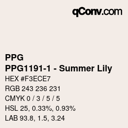Farbcode: PPG - PPG1191-1 - Summer Lily | qconv.com