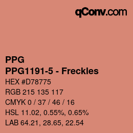 カラーコード: PPG - PPG1191-5 - Freckles | qconv.com